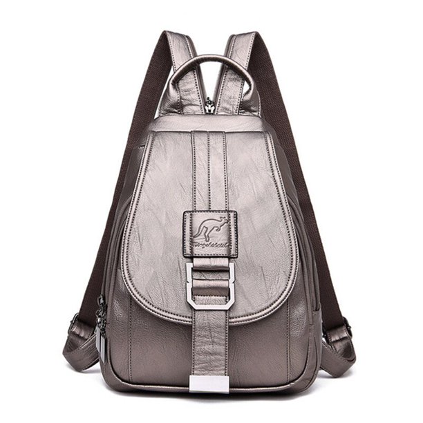 Mochila De Viaje de marca auténtica para mujer, bolso de hombro de cuero suave para mujer, bolsos escolares de diseñador para niñas adolescentes, 2021 Fivean unisex