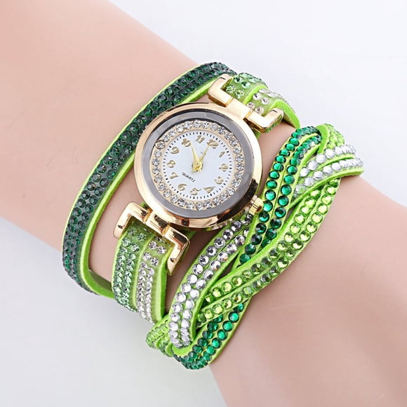 SC143 Half Side Twist Lady Full Drill Hand Chain Quartz Casual Wrist Watch