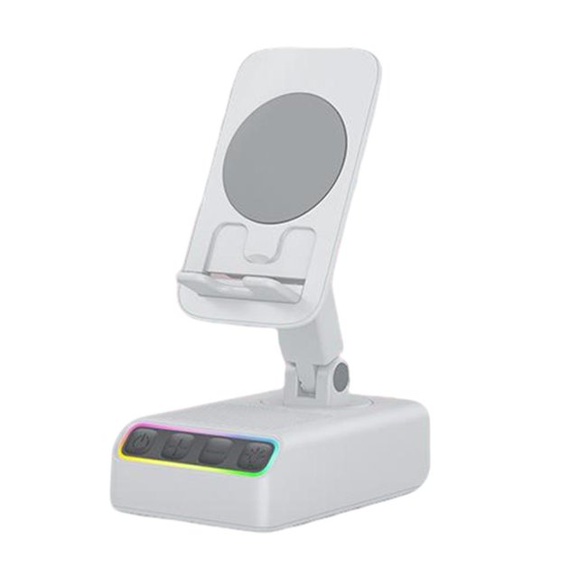 Support de Cellulaire Réglable avec Haut-Parleur Bluetooth Audio à Induction Haut-Parleur Pliable T4O4 Bluetooth