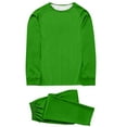 thumbnail image 2 of Conjunto de pijama de manga larga para hombre, blusa de color liso, camisa y pantalones de poliéster, para Navidad, 2 of 5