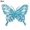 Blue, variant on New Gold Powder Glitter New Year Decor Christmas Butterfly Fake Butterfly Christmas Tree Decorations Home Xmas Ornaments SILVER