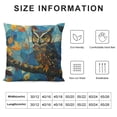 thumbnail image 5 of Orinice Owl Graphic Decorative Cotton Linen Throw Pillow Cover for Home Couch Living Room Sofa, Aesthetic Decor, 1PC 20x20in, 5 of 5