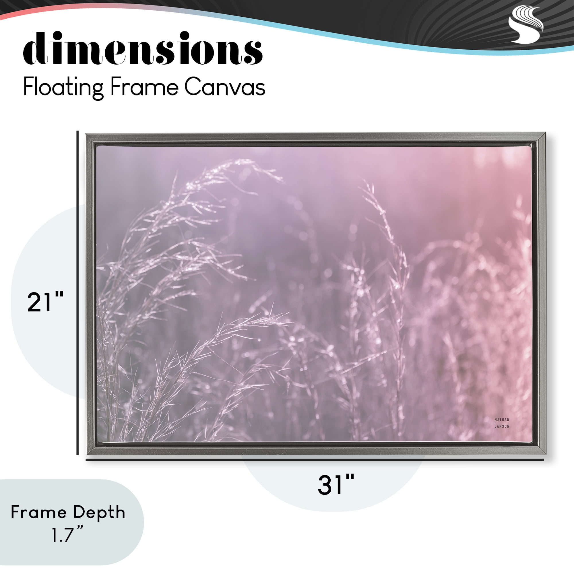 Stupell Industries Pink Meadow at Dawn Gray Framed Floater Canvas Wall Art, design by Nathan Larson