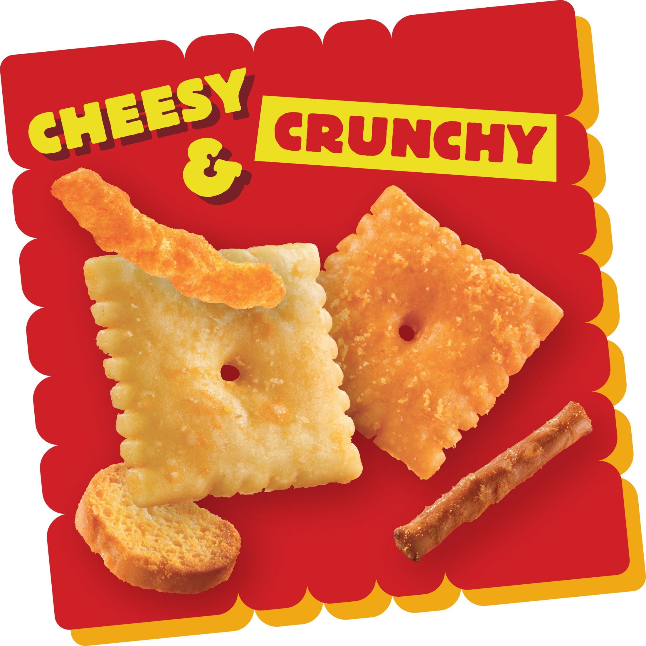 Cheez-It Double Cheese Snack Mix, Lunch Snacks, 9.75 oz (Pack of 4)
