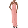 thumbnail image 1 of Vestido de verano PRETTYGARDEN para mujer 2025 con tiras holgadas, rosa, XL, 1 of 9