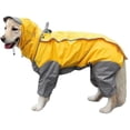 thumbnail image 1 of Impermeable amarillo para perros con capucha desmontable y cordón ajustable (10 tallas), 1 of 3