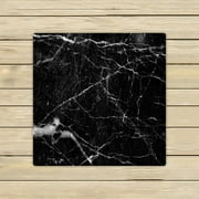 ECZJNT White Patterned Natural Detailed Black Marble Beach Bath Towels Shower Towel For Home Outdoor Travel 13x13 Inch