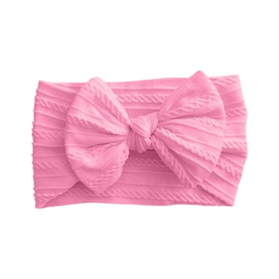 Menrkoo Headbands Soft Nylon Hairbands Hair Bows For Newborns Infants Toddlers And Elastic Hairbands For Daily Wear Pink Free Size