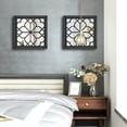 thumbnail image 3 of 2 PCS Square Wall Mirror,Gorgeous Rustic Farmhouse Accent Mirror,Black Entry Mirror for Bathroom Renovation,Bedrooms,Living Rooms and More(12”x12”), 3 of 5