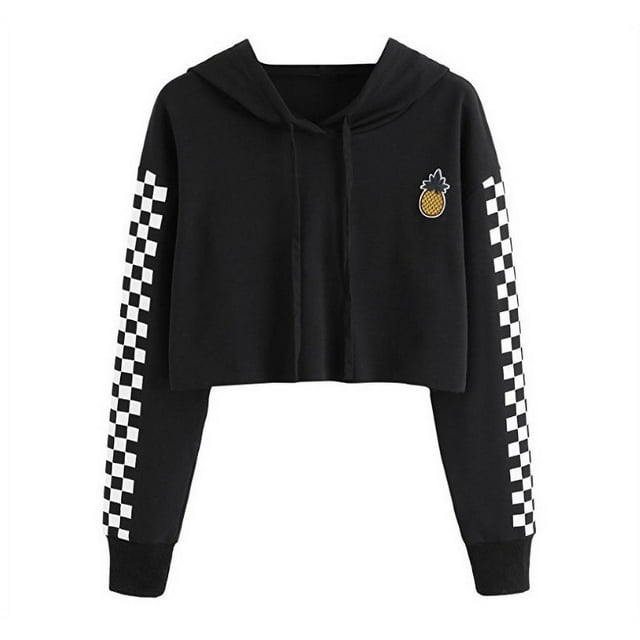 Imily Bela Kids Cropped Top Girls Hoodie Cute Plaid manga larga moda sudadera Ormromra WMPH-1169-16