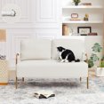 thumbnail image 2 of Miekor Small Sofa Seater Pet Friendly Fabric Upholstered Loveseat 2-seater Couch with Removable Back Cushion and Metal Leg, Modern Couches for Small Spaces Living Room, Bedroom, Apartment W5U102, 2 of 9