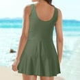 thumbnail image 4 of Daznico Women Plus Size Swimsuits Two Piece Bathing Blouson Tankini Tops with Swim Shorts Athletic Swimwear,M, 4 of 6