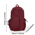 thumbnail image 4 of School Backpack Large Capacity Casual Korean Style Solid Color for Men Women Students Fashionable Couple Daypack for College Travel, 4 of 7