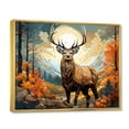 thumbnail image 2 of Designart "Abstracted Forest with a Deer" Animals Floater Framed Canvas Wall Art, 2 of 7