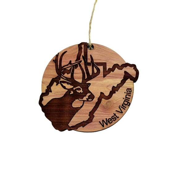 West Virgina Deer Hunter - Cedar Ornament West Virgina Deer Hunter - Cedar Ornament