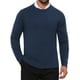 thumbnail image 1 of SUÉTER DE PULLOVER DE PUNTO SUAVE DE MANGA LARGA DE CUELLO REDONDO CLÁSICO PARA HOMBRES EN COLOR AZUL MARINO, 1 of 6