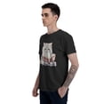 thumbnail image 2 of Cute Kitten T-Shirt for Men Cotton 100% Summer Tops Women Fashion Casual Short Sleeves Round Collar Short-Sleeve Couple Top Tees, 2 of 6