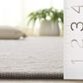 thumbnail image 4 of SAFAVIEH Montauk Risto Solid Area Rug, Light Gray/Ivory, 6' x 6' Square, 4 of 7