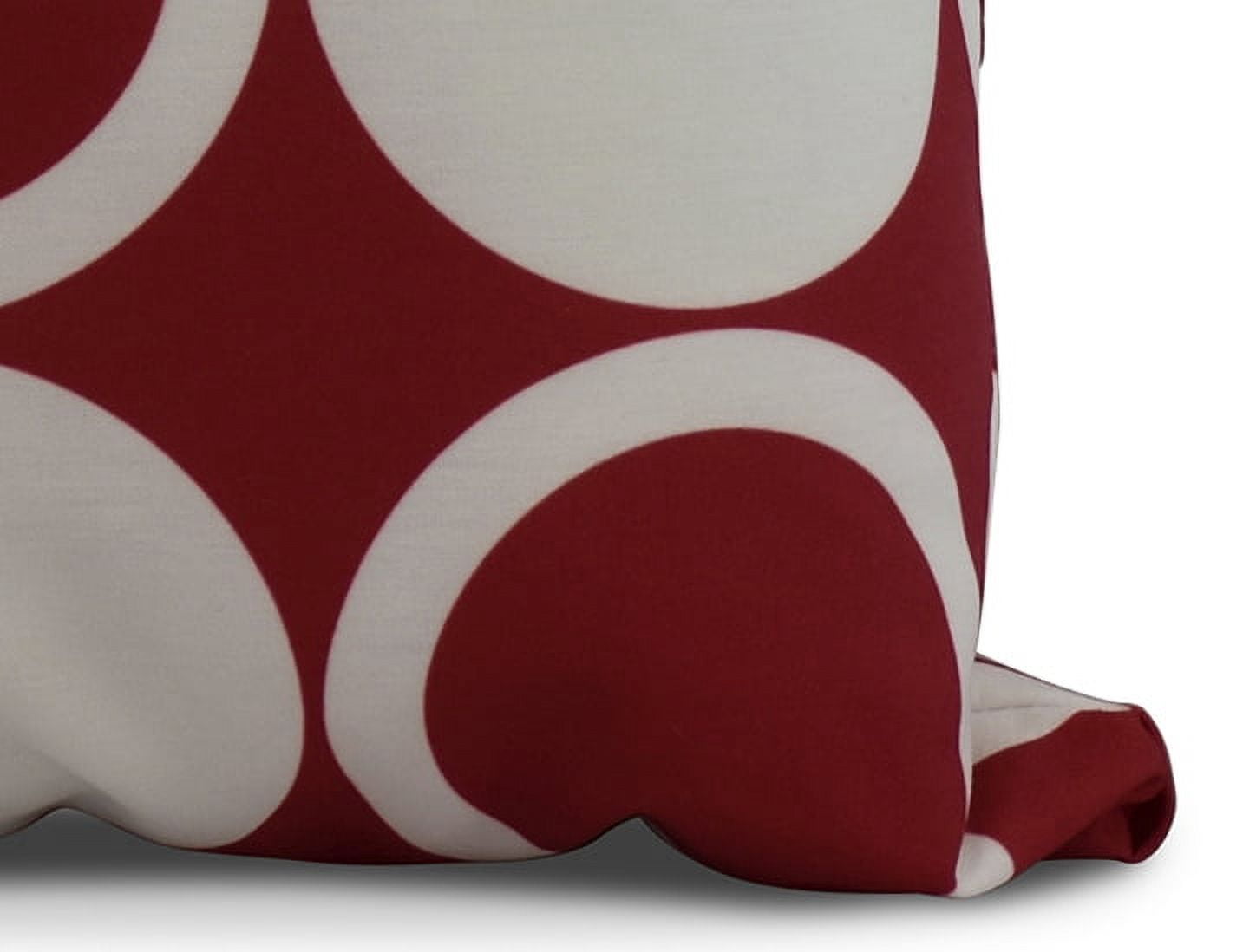 Simply Daisy, 16" x 16" ModCircles, Geometric Print Outdoor Pillow, Red