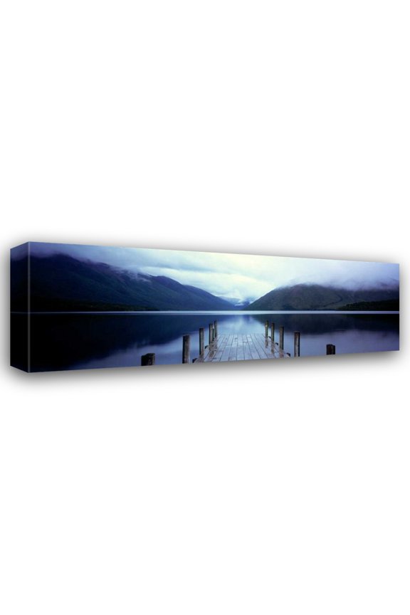 Bob Stefko 18x9 Gallery Wrapped Canvas Wall Art Titled - Serene Dock II