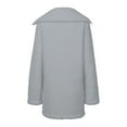 thumbnail image 5 of BLTIBY Women Winter Fleece Jackets Hoodies Winter Fall Solid Color Open Front Lightweight Casual Sherpa Coat Soft Warm Overcoats with Pockets Gray XL, 5 of 8