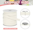 thumbnail image 2 of Uxcell Flat Drawstring Cord Replacement Soft Cotton Hoodie String Cords White 12mm x 22 Yd, 2 of 6