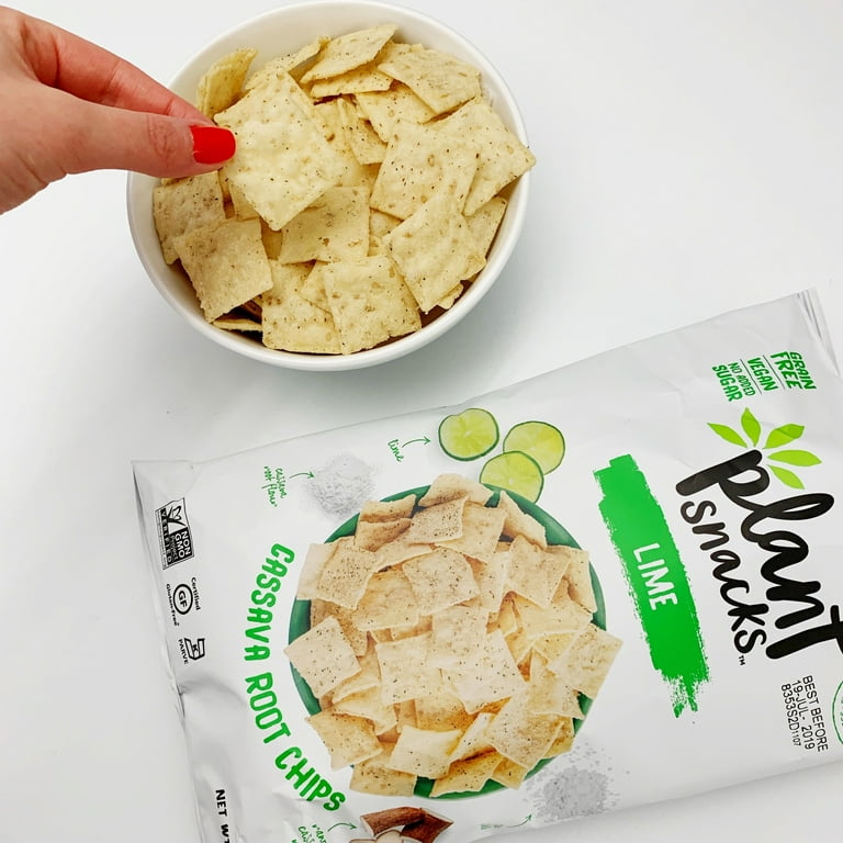Plant Snacks Grain-Free Lime Cassava Chips, 5 Oz - Walmart.com