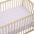 thumbnail image 5 of Bedtime Originals Floral Pink/Gray 2-Pack Fitted Crib/Toddler Sheet Set- Flower, 5 of 9
