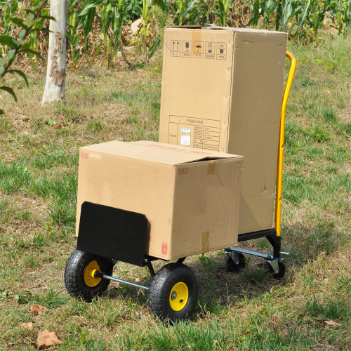 Hi-GARDEN,1-YEAR-WARRANTY,2 in 1, 330 LBS, Heavy Duty,Hand Truck, 2 Wheel Dolly Cart and 4 Wheel Push Cart with Swivel Wheels Platform Cart for Moving/Warehouse/Garden/Grocery