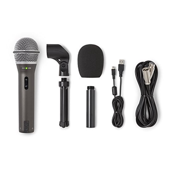 Open Box SAMSON TECHNOLOGIES Q2U USB/XLR DYNAMIC MICROPHONE PACK - SILVER/Gray