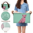 thumbnail image 5 of Yayeee Foldable Storage Basket for Shelves with Handles Waterproof Cloth Bins, Pink Cheetah, 5 of 7