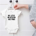 thumbnail image 5 of Little Sister Has Paws Cute Dog Pet Romper Boys or Girls Infant Baby Brisco Brands 18M, 5 of 6