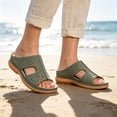 thumbnail image 5 of KEVCHE Orthopedic Sandals Women Summer Wedge Slip On Sandals, Adjustable Arch Support Breathable Walking Slides, Plantar Fasciitis Comfortable Casual Beach Footwear, 5 of 6