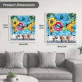 thumbnail image 5 of Blue Summer Pool Wooden Wall Clock Silent Non Ticking, Watermelon Swimming Ring Slippers Square Wall Clocks Battery Operated, Decor Clock for Home Office, Living Room, Kitchen, 12 Inch, 5 of 9