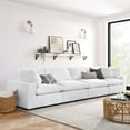 thumbnail image 2 of Modular Sectional Deep Sofa Set, White, Fabric, Modern Contemporary, Living Lounge Cafe Room Hotel Lobby Hospitality, 2 of 10