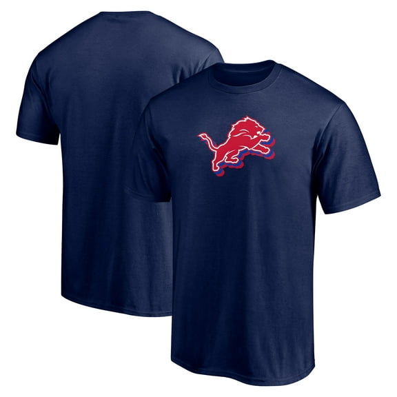 Men's Navy Detroit Lions Red White and Team T-Shirt
