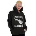 thumbnail image 3 of Cutting Carbs Pizza Cutter Foodie Hoodie Sweatshirt Women Men Brisco Brands S, 3 of 5