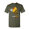 thumbnail image 1 of Tee Hunt Zombee T-Shirt Zombie Apocalypse Funny Dead Bee Outbreak Brains Mens Shirt, Military Green, Small, 1 of 4