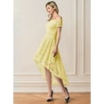 thumbnail image 3 of Dressystar Women Lace Bridesmaid Dress Female Knee-Length Hi-Lo Cocktail Party Dress, 3 of 10