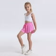 thumbnail image 3 of Butterfly Athletic Shorts Women Child Spandex Youth 2in1 Flowy Running Tennis Skirt Short Sport Summer Cool Casual Pants Girls (Mum Rose Red,L(55-62.5KGS)), 3 of 7