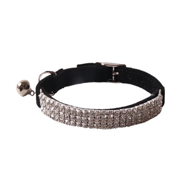 Zhuge Collar para gatos con hebilla ajustable, de seguridad, suave, para perros pequeños o gatos, color negro