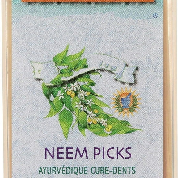 Ayurvedic Neem Toothpicks - Vegan,  , Non GMO, Made from Birchwoo