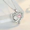 thumbnail image 5 of Women Jewelry 18k White Gold Plated Engraved Words Love Heart Pendant Necklace, 5 of 7