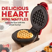 Mini Waffle Maker,Heart Shape Design Chaffle Maker,4 Inch Non-Stick Griddle for Waffles,Portable Pancake Maker Machine for Kid, Easy To Clean,Perfect for Make Chicken Patty,Sandwich