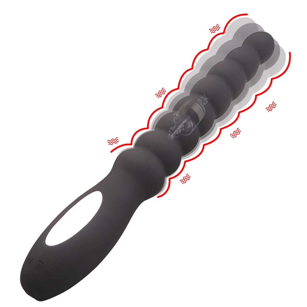 Birdsexy 10 frequency Vibrating Pull Bead Anal Vibrator Anal Plug USB Rechargeable Silicone Massager Toys for Men Women
