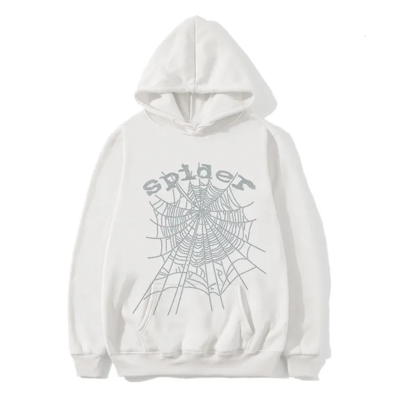 Women Autumn Street Punk Oversized Hoodie Spider Cobweb