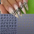 thumbnail image 4 of TANYOOTO Pegatinas de arte para uñas con letras, 6 hojas, rojo, azul y dorado, 4 of 9