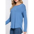 thumbnail image 2 of Women's Casual Long Dolman Sleeve Round Neck Tunic Top, 2 of 4