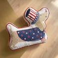 thumbnail image 2 of Fuebueo 12" Patriotic Dachshund Decorative Throw Pillow, Independence Day Wiener Dog Cushion with Uncle Sam Hat and Stars, Red White and Blue Holiday Home Decor, 2 of 5