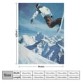 thumbnail image 4 of Orinice Snowboarding Mountains Sky Warm Lightweight Blanket Soft Fleece Blankets All Seasons Decor Gifts 40x50in, 4 of 6